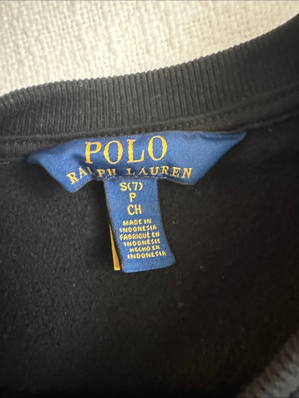 Polo Ralph Lauren Black Sweatshirt Dress with Red Plaid Skirt